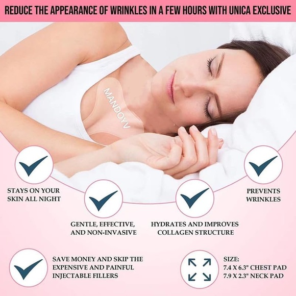 Chest Wrinkle Pads, Anti-wrinkle Silicone Pad- Reusable, Washable Moisturizing - Picture 3 of 10